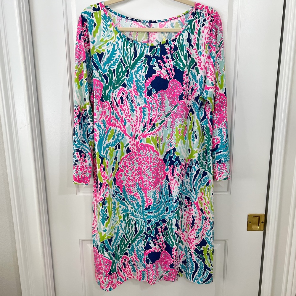 Lilly Pulitzer Marlowe Dress size XL in beautiful Lets Cha Cha print